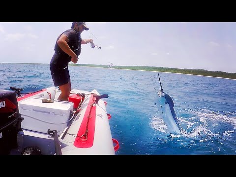 Marlin Pops Then Jump In My NEW BOAT! Camping On The Biggest Sand Island In The World - Part 2