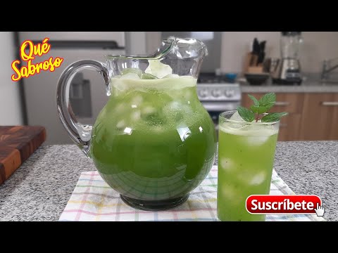 Agua Fresca de Pepino, menta y limón | Qué Sabroso