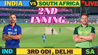 Live: IND Vs SA 3rd ODI Delhi | India Vs South Africa | Live Match Score and commentary | 2nd Inning