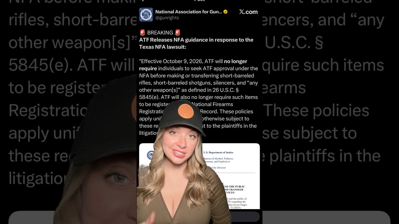 NFA Guidance Is FINALLY Here?!? #shortsfeed #2ndamendment #shortvideo #shorts Thumbnail