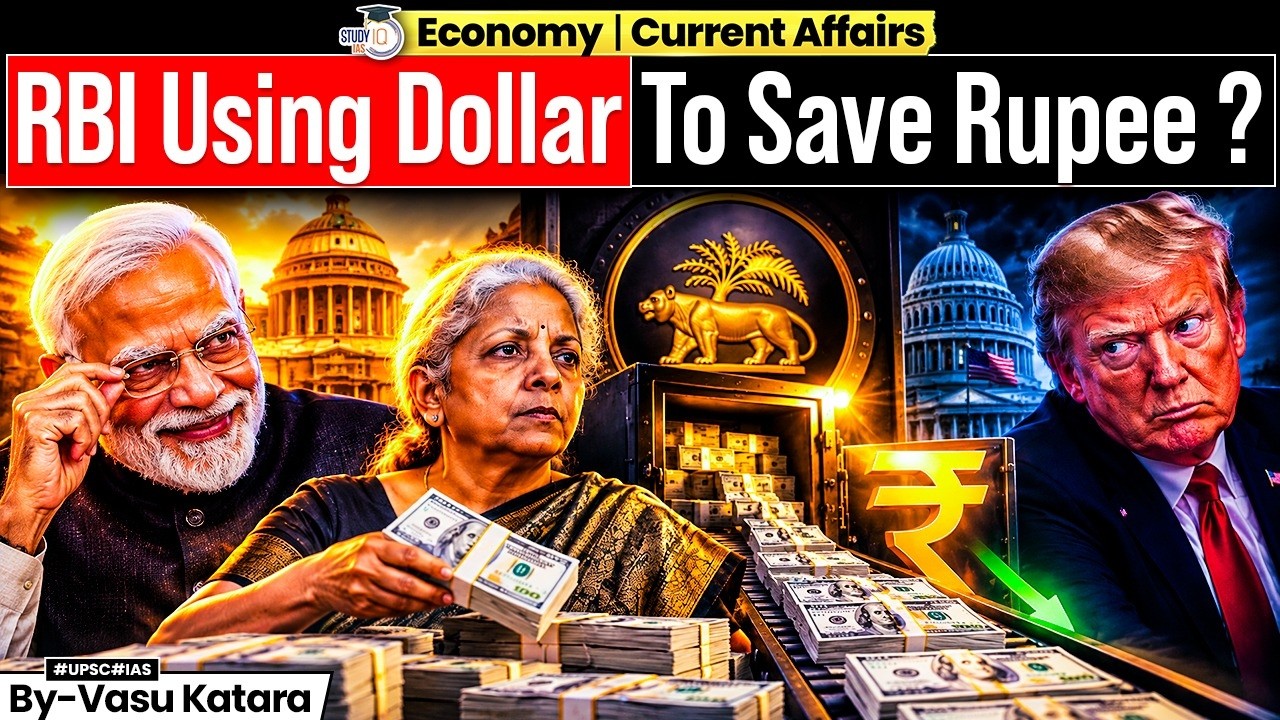 How RBI Uses US Dollars to Save the Indian Rupee? | Economics Explained | StudyIQ IAS