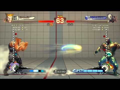 SSF4 AE 2012: ACE E I RI N (Guile) vs DOM (Seth) - Xbox Live Ranked Match
