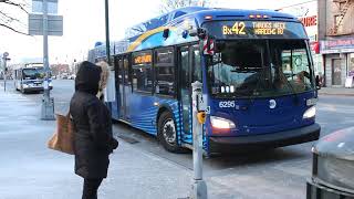 MTA NYCT: 2025 NFI XD60 #6295 on the Bx42 to Throgs Neck departing East Tremont Av/Westchester Av