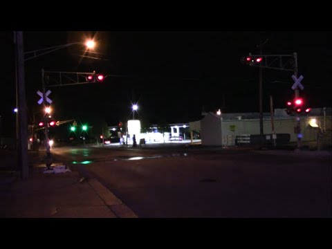 South Street Railroad Crossing #2, NS 5213 (High Hood), NS 5315, NS 555041, Lafayette, IN (Au. 2017)