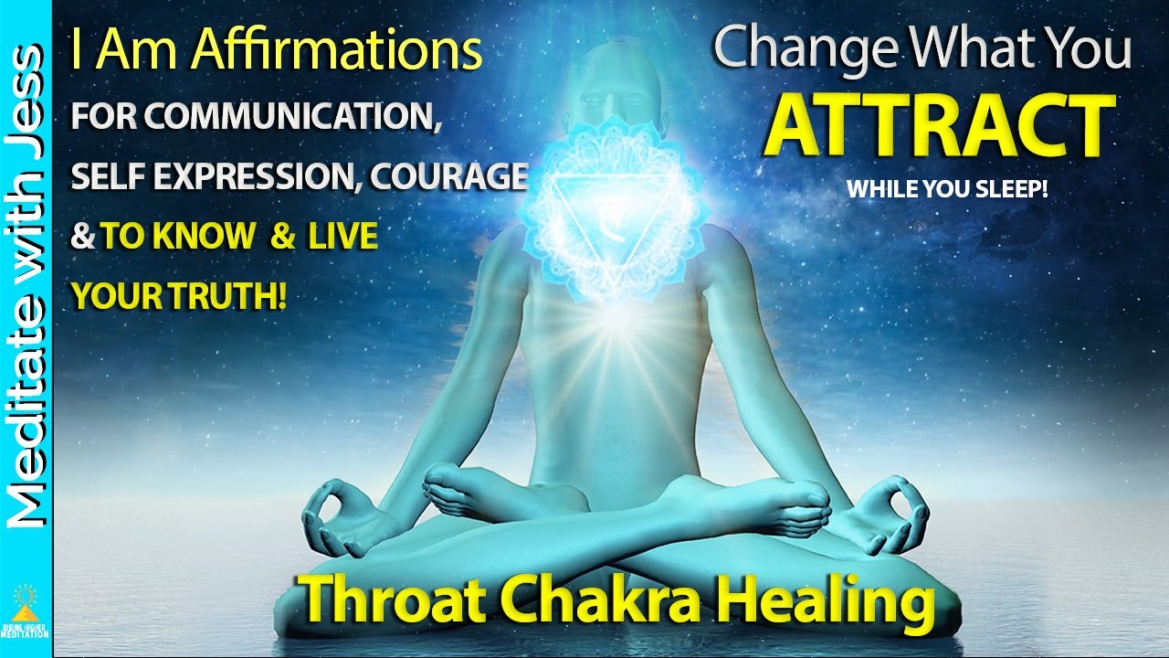 HEAL the THROAT CHAKRA "I Am" Affirmations While You Sleep for Communication, Self-Expression, Truth