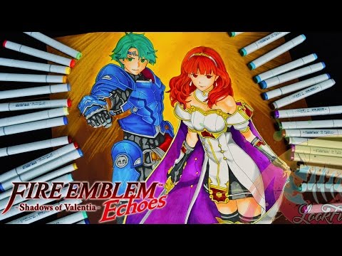 Drawing Fire Emblem Echoes: Shadows of Valentia Nintendo 3DS Alm & Celica / Lookfishart Video