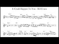 It Could Happen To You - Bill Evans Solo Transcription from "Waltz for Debby"