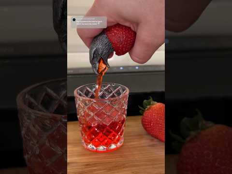 Fresh squeezed strawberry juice #shorts