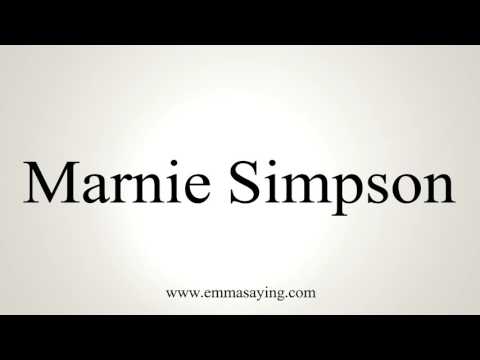 How to Pronounce Marnie Simpson