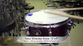 Tama Silverstar Snare 12x5 247drums )SR Sound Review) BWYH (Buy What You Hear)