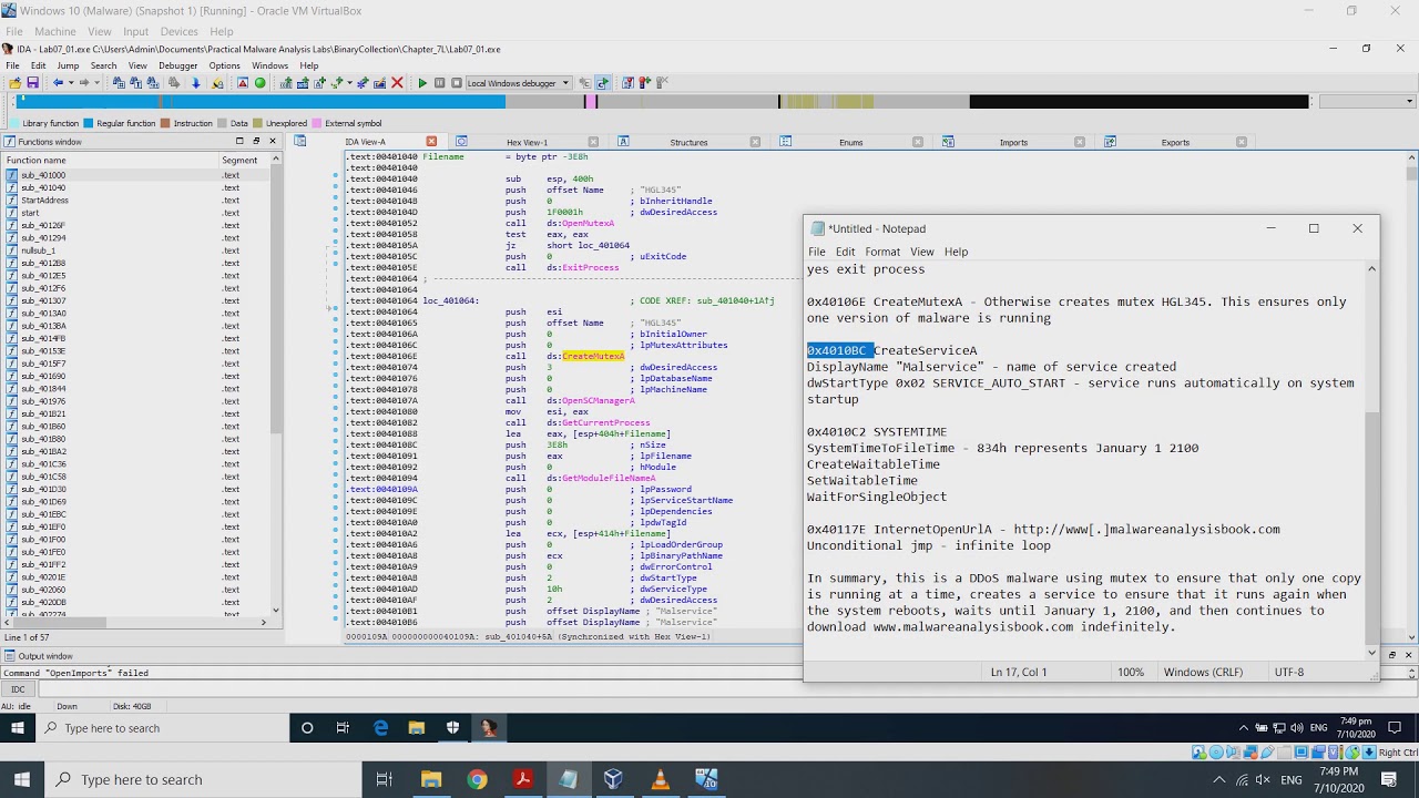 Reverse Engineering in IDA - DDoS Malware
