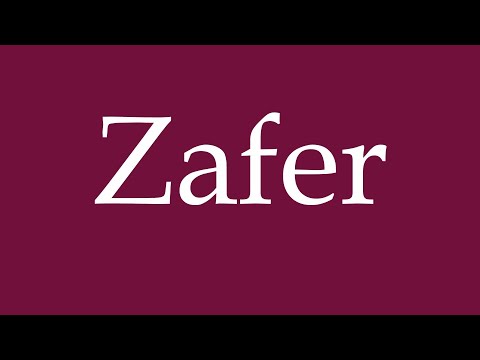 How to Pronounce ''Zafer'' Correctly in German