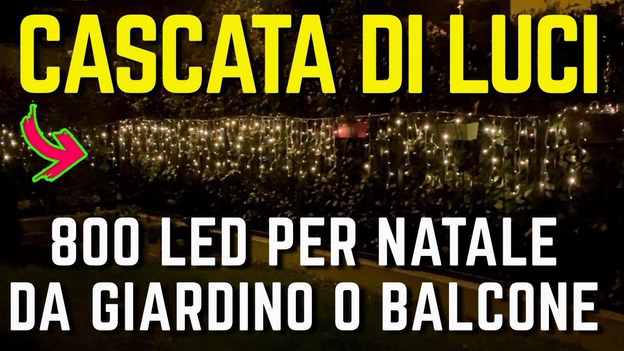 800 LED LUCI DI NATALE A CASCATA da esterno per BALCONE o GIARDINO Elktry