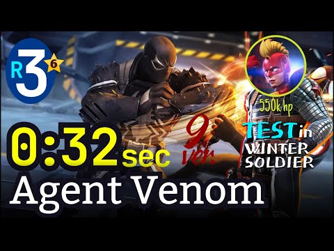 6* Agent Venom 3-Rank 32 sec No boost | Test in ROL #mcoc