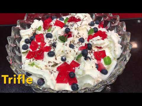 Fruit Custard Trifle Recipe | Easy Custard Trifle Pudding | Cook With Murats Pakistani Kitchen