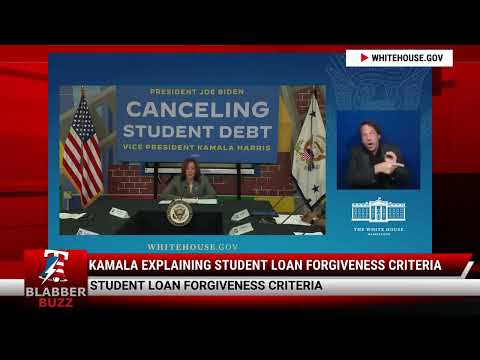 Watch: Kamala Explaining Student Loan Forgiveness Criteria