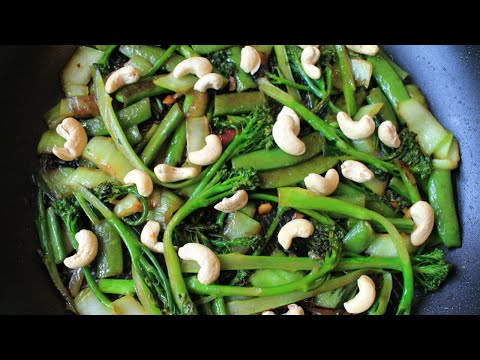 Low Carb Green Vegetable Stir Fry Recipe | Vegan Stir Fry Recipes