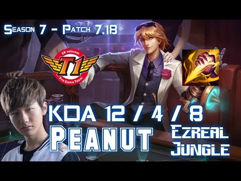 SKT T1 Peanut EZREAL vs REK'SAI Jungle - Patch 7.18 KR Ranked