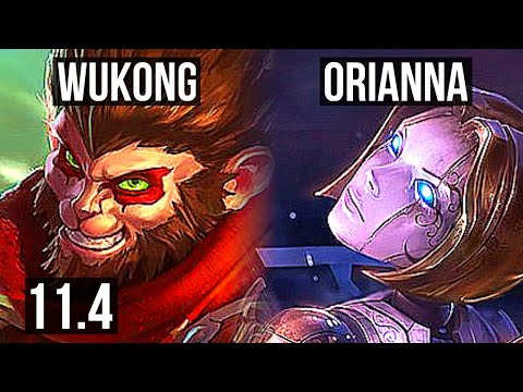WUKONG vs ORIANNA (MID) | 3.4M mastery, 1400+ games, 3/0/2 | KR Diamond | v11.4