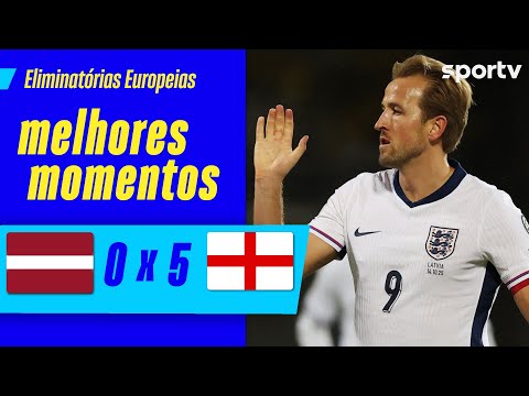 Gols e lances de Letonia x Inglaterra