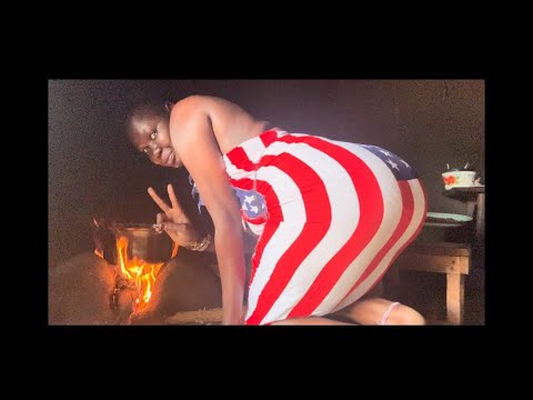 African village life :Cooking village food for lunch in South Sudan