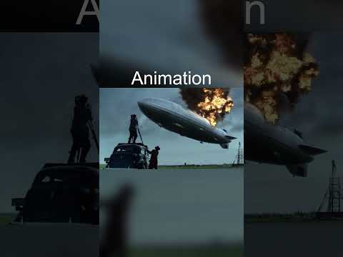Animation vs. Real Life - Hindenburg Disaster #airdisasters #hindenburgdisaster #hindenburg