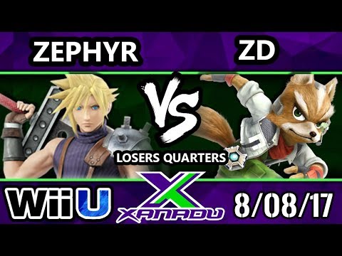 S@X 214 - InC | ZD (Fox) Vs. Zephyr (Cloud) - SSB4 Losers Quarters - Smash 4 - Smash for Wii U.