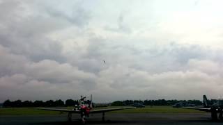 preview picture of video 'Brilliant Hawker Hunter blue note at RAF Waddington Airshow 2014'