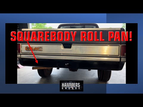 Squarebody Roll Pan Install! 1985 GMC Sierra bumper removal and roll pan add.