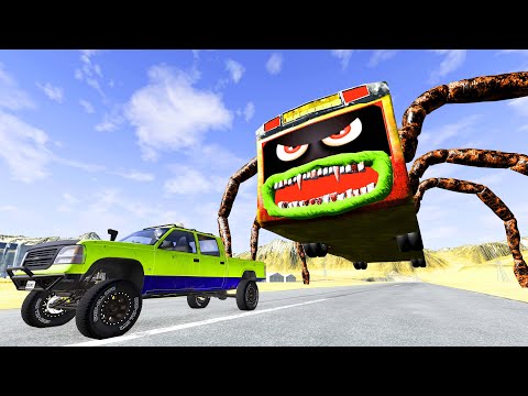 Epic Escape From The Bus Eater (SCP-2086) | Car VS Bus Eater SCP-2086 | BeamNG.Drive