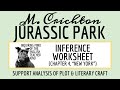 Jurassic Park by Michael Crichton Chapter 4 Close Reading Analysis Worksheet and Answer Key
