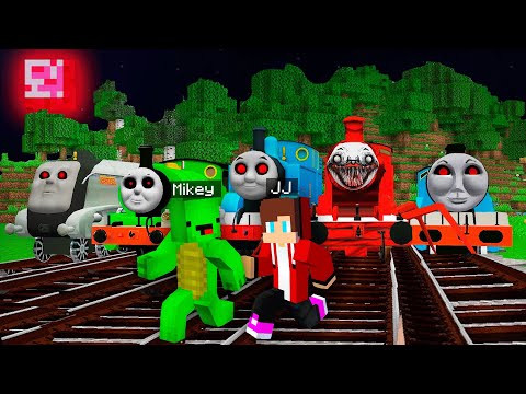 MAIZEN : JJ and Mikey Escape Thomas & Charles & Friends Story - Minecraft Animation JJ & Mikey