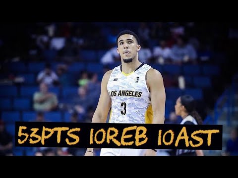 LiAngelo Ball JBA Debut! 53 point triple double!