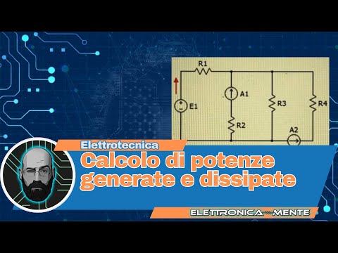 Elettrotecnica - Esercizio - Calcolo potenze generate e dissipate