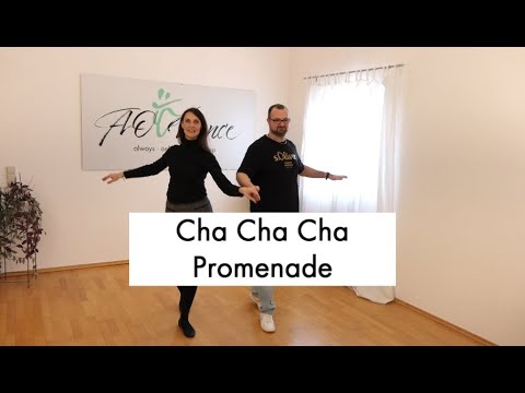 Cha Cha Cha Grundfigur: Promenade - aus/in Grundschritt sowie aus/in Damensolo erklärt & gezeigt