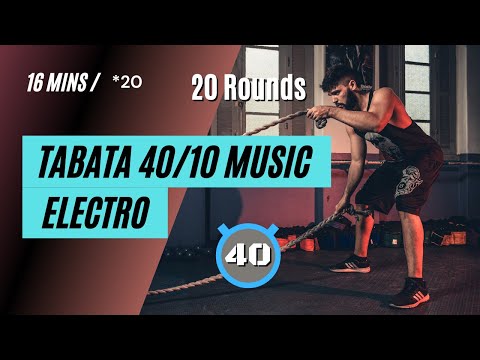Tabata workout music 40 10 - Electro song with timer and voice