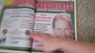 ASMR Yellow Pages Book Flip, Soft Spoken, Close Up, Ear to Ear