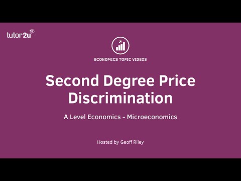 2nd Degree Price Discrimination