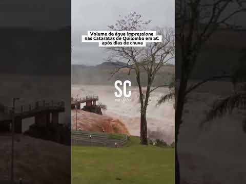 As fortes chuvas dos últimos dias transformaram o Salto Saudades, também conhecido como Catarata