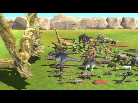 King Ghidorah vs ALL Units - Animal Revolt Battle Simulator