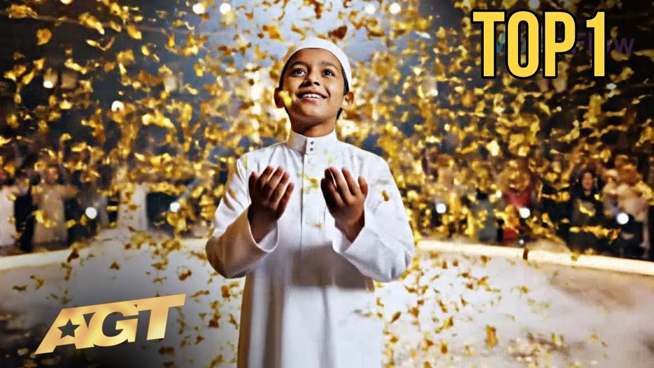 طفل مسلم يقدم عرض إسلامي ويقرأء القرأن بكاء الجمهور ويفوز بالباز الذهبي برنا