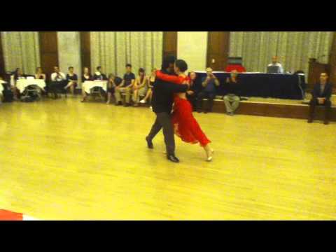  Anabella Diaz-Hojman  and  Mario Consiglieri  are  dancing  at  University of Michigan Tango Festival  in  2015