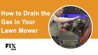 LAWN MOWER REPAIR: How to Drain the Gas From Your Lawn Mower | FIX.com