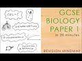 All of BIOLOGY PAPER 1 in 20 mins - GCSE Science Revision Mindmap 9-1 AQA