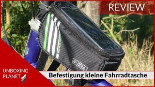 Befestigung kleine Fahrradtasche für Smartphone - Unboxing Planet