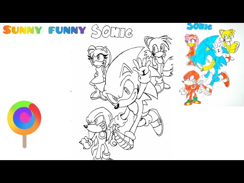 Sonic, Amy Rose, Tails and Knuckles Coloring Pages / Jim Yosef - Speed [NCS Release]