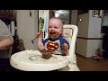 2016 Baby Mark Makes A BIG Mess Eating Pudding