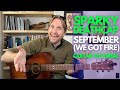 September (We Got Fire) Guitar Tutorial - Sparky Deathcap - Guitar Lessons with Stuart!