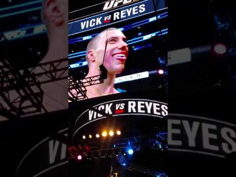 James Vick UFC 211 post fight inside octagon