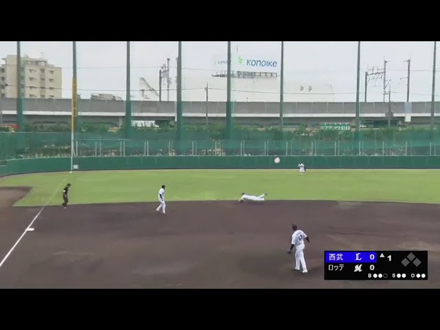 【ファーム】マリーンズ・高濱がライナーを横っ跳びで好捕!! 2018/6/14 M-L(ファーム)